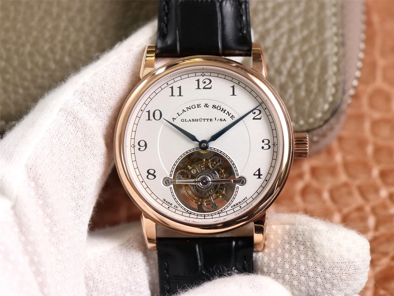 The Lange 1815 Tourbillon Grand Feu Enamel is a limited-edition