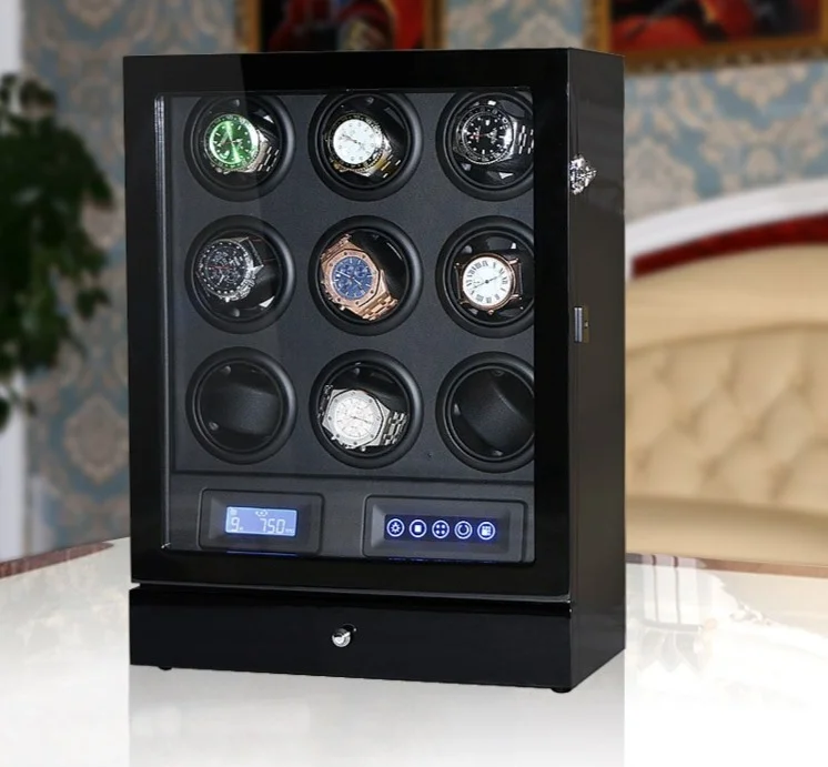 Luxury Automatic Watch Winder With Mabuchi Motor LCD Touch Screen and Remote